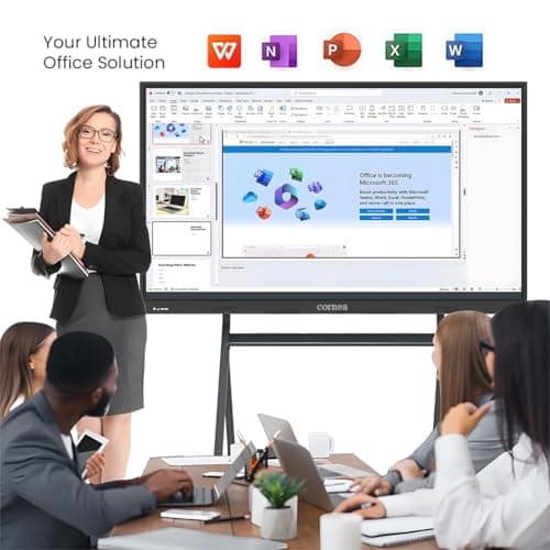 Cornea 65 Inches 4K UHD Touch Screen LED TV UltraTouch Display Interactive Flat Panel Monitor 3840x2160 Pixels Latest Android Version Ideal for Office,Institute With K12-Educational Content|8GB 128GB| 3