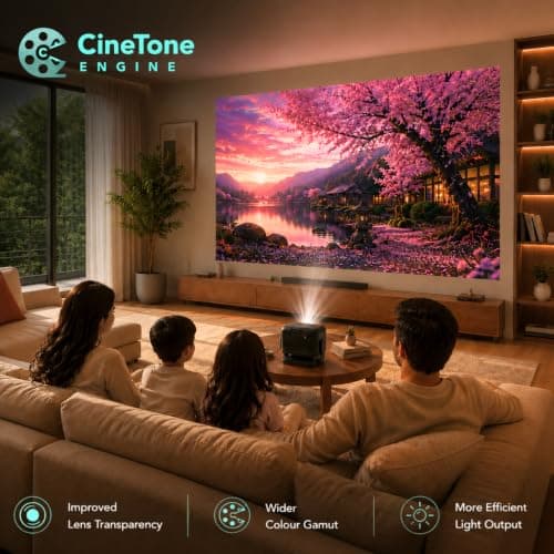 MyFitSpark CINEMAGIC 102 Pro Native 1080p Projector 4k Ultra HD Support 3