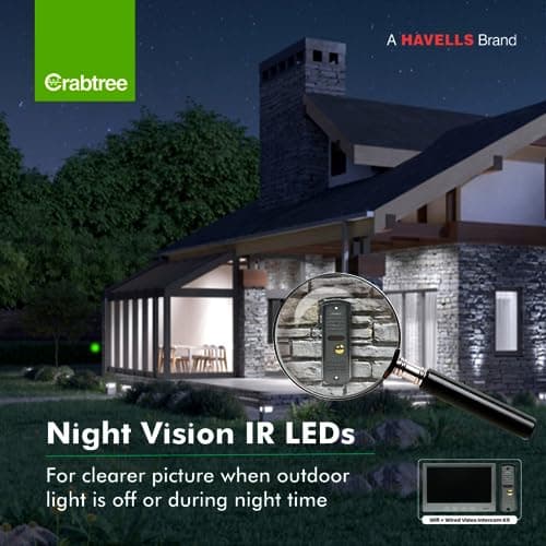 Havells Crabtree Wi-Fi + Wired Video Intercom Kit 5