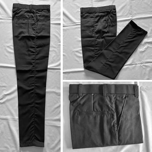 BPCL Salesman Uniform Black Pant | Polycotton Workwear Trousers 280 GSM Super Trovin Fabric | Regular Fit Durable Office Industrial Uniform Pant for Men | Size 32 2