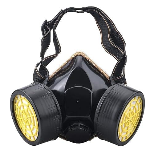 ATOOZED Reusable Half Face Respirator Mask with Safety Glasses Professional Protective Mask for Dust Painting Spraying and Workshop Applications