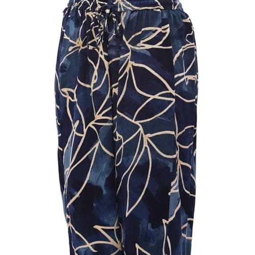 Rangriti Women's Navy Blue Floral Printed Straight Co-ord Set_36 3