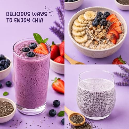 Plucked Fresh Chia Seeds 250g X 3| Raw Seeds for Eating | High Fiber, Protein & Omega-3 Rich Superfood | Healthy Vegan Seeds for Weight Management, Heart Health & Daily Nutrition (750g) 5