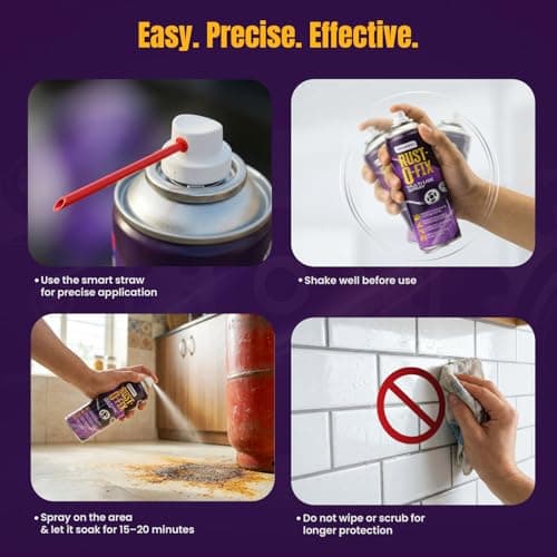 Asian Paints Rust-O-Fix Multi-Use Spray – 250ml | Protects from Rust, Removes Moisture & Sticky Residue | Lubricates, Cleans & Loosens Jammed Parts | For Home Improvement & Auto Maintenance 5