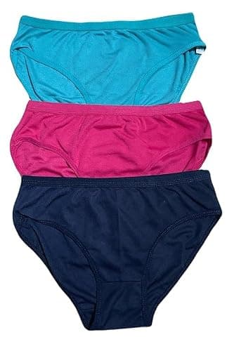Flomex® Women’s Hipsters Panties Super Soft Hipster Ladies Plain Bright Panty/Innerwear Soft Panties Underwear Combo Pack 3 (in, Alpha, 2XL, Multicolour 2)