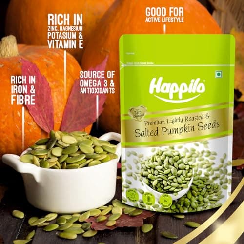 Happilo Premium Lightly Salted & Roasted Pumpkin Seeds 200g | AAA Grade | Crunchy Fiber-Rich Superfood Snack | Healthy Booster Seeds for Diet & Fitness 6