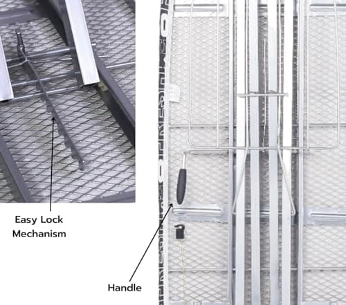 ZOSHOMI Metal Ironing Board Foldable with Grilled Iron Holder, White Steel Folding Ironing Board Aluminium Surface, White-Made in India 4