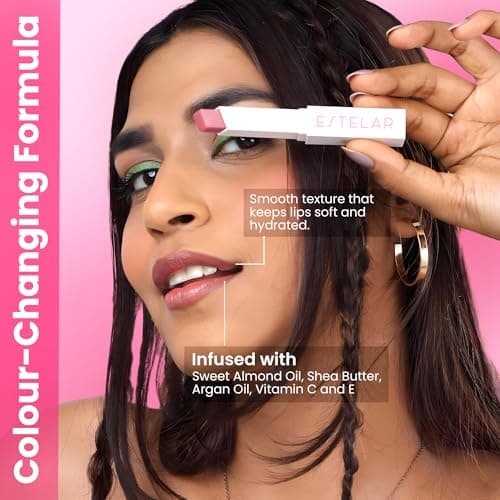 Estelar pH Cherri Glow Lipstick, Color Changing Pink Lip Balm, Personalized Lip Tint pH Stick, Enriched with Sea Buckthorn, Almond and Argan Oil, Hydrating, Long-Lasting, Paraben Free, 2.6g 4