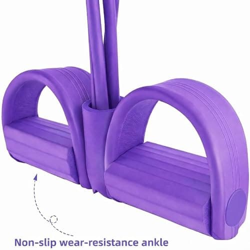 RK Prime™ Pull Reducer Resistance Band – 4-Tube Yoga Pedal Puller for Tummy, Waist & Full Body Workout | Natural Rubber | Arm & Leg Exercise | Home Gym | Men & Women | Made in India 2