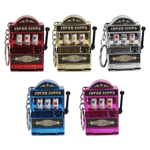 Mini Slot Machine Keychain Festival Novelty Mini Arcade Game Toy for Boy Men Blue|1 Mini Slot Machine Toy Keychain| Modern (1970-Now)| Keychains | Pez, Keychains, Promo Glasses |Collectibles 3