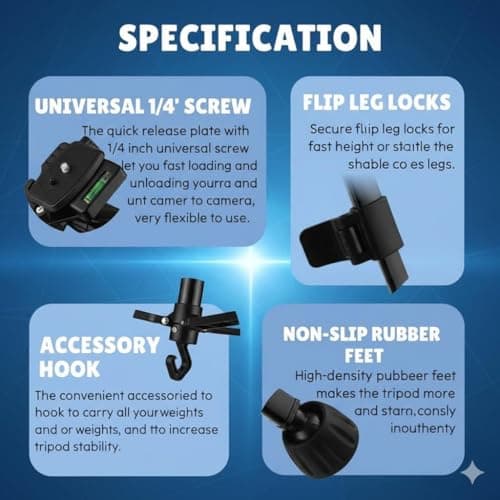 ENNIX 3366 Tripod Stand for Mobile and DSLR Camera | Aluminum Adjustable Tripod with Bluetooth Remote & 360° Mobile Holder | for Photography, Vlogging & Video Shooting 4