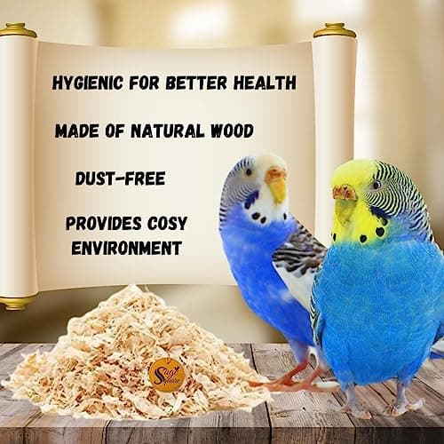 Sage Square Wood Shaving 150grm - Premium Natural Soft Bedding for Birds and Small Animals - Cozy Nesting Material - Ideal for Bids, Hamsters, Gerbils, Rabbits, and Guinea Pigs 100% Safe and Hygienic 4