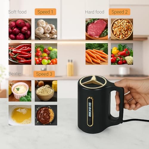 Edtepy Electric Food Processor & Chopper 500W – 3 Speed Modes, 4-Layer Blades, 3L Stainless Steel Bowl – Multipurpose Grinder for Meat, Vegetables, Onion, Fruits & More (Pack Of 1) 3