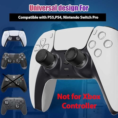 OIVO INDIA 8Pcs Black Silicone FPS Thumb Grip Set (Compatible with PS5,PS4,Nintendo Switch Pro) 5