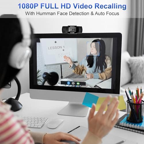 BigPassport 1080P/30FPS Ultra HD Webcam with Mic | 5P Lens USB Camera for Laptop, Desktop, PC | Face Detection, Skype, Zoom, Online Meetings, Classes – Pro-Live N3 3