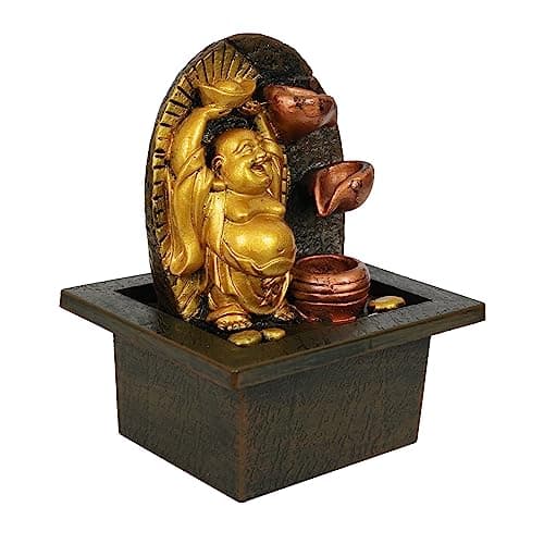 TIED RIBBONS Decorative Water Fountain for Home Décor Living Room Office Indoor Outdoor Garden Bedroom Hall Tabletop Showpiece Decoration Gift Items (20.3 cm x 15.2 cm), Resin 5