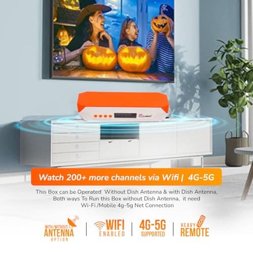 LRIPL LR29DT MPEG-4 Full HD Set Top Box with WiFi, Free to Air- Without Recharge Orange 2