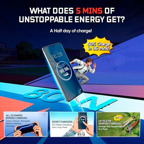 realme NARZO Power 5G (Titan Blue,8GB+256GB) 10001mAh Power. Stay Unstoppable. | 144Hz Curved+ AMOLED Display | Revolutionary Dual-Chip System | 50MP Sony OIS Camera 4