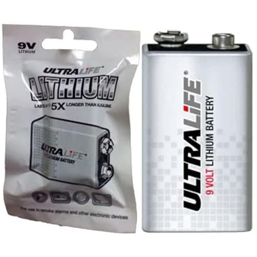 Ultralife Lithium 9V 1200MAH U9VL-JPBP Lithium Battery (Pack of 2) 2