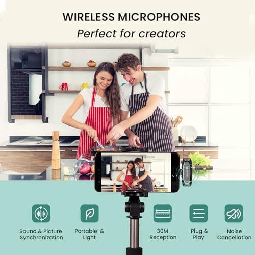 Portronics Dash 7 Omnidirectional Type C Wireless Microphone, Noise Cancellation, Plug & Play, Lapel Wireless Mic for Video Recording, Supports Type C Android, iPhone, Camera(Black) 4