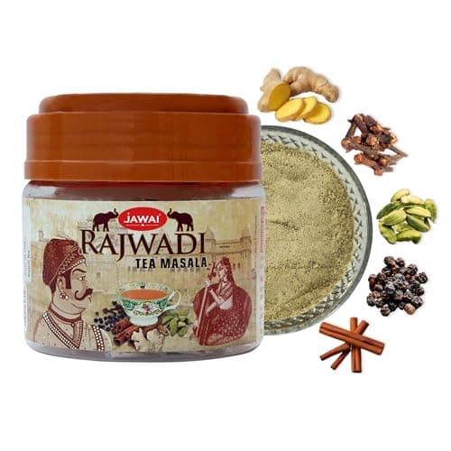JAWAI RAJWADI TEA MASALA | Chai Masala | Masala Tea | Spiced Tea | Immunity Booster | Helps in Cold & Cough | 100% Natural Spices |Made with Cardamom, Ginger, Black Pepper, Cinamom & Clove (100 Grams)