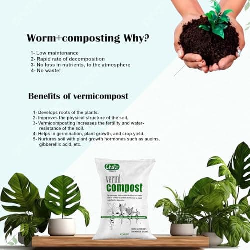 Chstr Vermicompost Organic Manure for Home Garden, Pots and Farming (25 Kg) 3