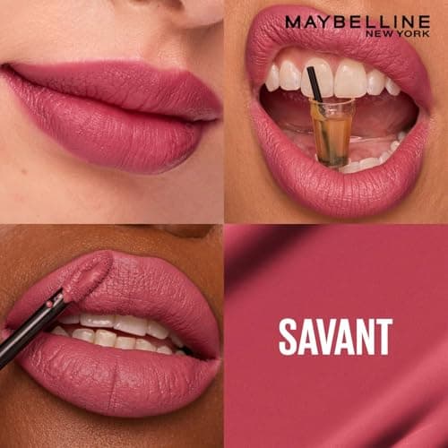 Maybelline New York Liquid Matte Lipstick, Long Lasting, 16hr Wear, Superstay Matte Ink, 150 Savant, 5ml 5
