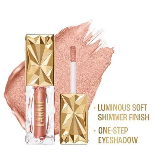 Lakme Be-jewel Satin Eye Tint |One-Step Liquid Eyeshadow | Air light Mousse Texture - 01 Quartz 4.5ml 3