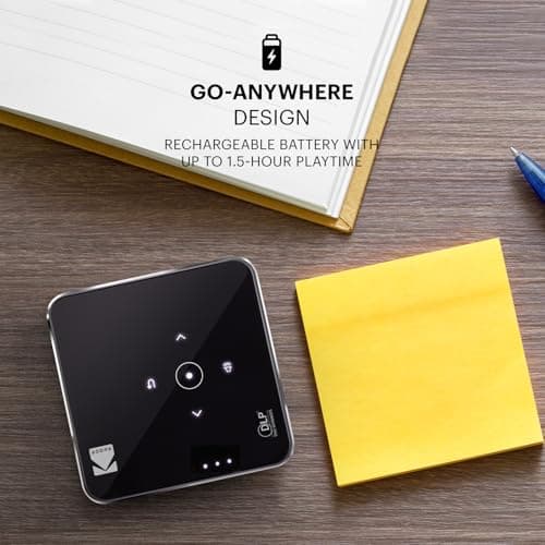 Kodak Ultra Mini Portable Projector -1080p HD support Black LED DLP Rechargeable Pico Projector - 100" Display, Built-in Speaker - HDMI, USB and Micro SD - Compatible with iPhone iPad, Android 3