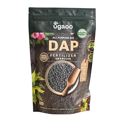 Ugaoo Bio DAP Fertilizer for Plants 500g | Organic Slow-Release Granules with Soil Microbes | Flowering & Root Growth Booster | NPK Plant Food for Rose, Hibiscus, Tomato & Home Garden Plants