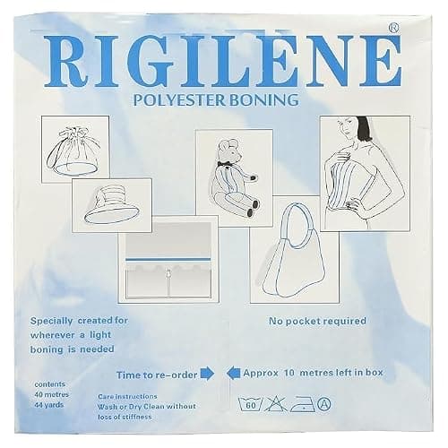PINACO White Coreset Wire/Rigilene/Boning wire for Sewing Wedding Dress Gowns,(12MM) (White, 5 Meter) 2