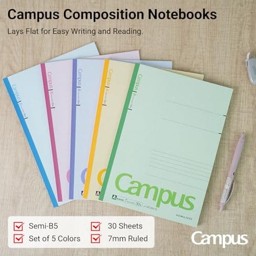 Kokuyo Campus Notebook - 30 Sheets, Pack of 5 2