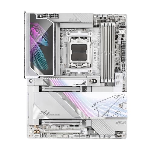 GIGABYTE X870E AORUS Master X3D ICE AMD AM5 ATX Motherboard, Supports AMD Ryzen 9000/8000/7000 Series Processors, DDR5, 18+2+2 Power Phase, 5X M.2, PCIe 5.0, WIFI7, 10GbE 5