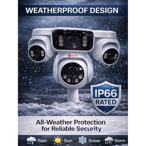 SIYA 3-in-1 Solar 4G WiFi Security Camera | 360° Triple Lens CCTV Camera | PTZ Dome + Dual Side Cameras | Wireless Outdoor Camera with SIM Support, Night Vision, Motion Detection & Mobile Monitoring 5