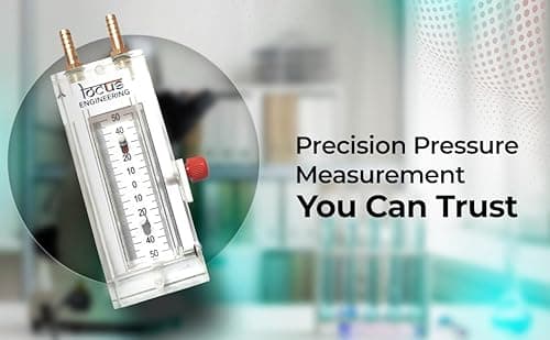 LOCUS Acrylic U Tube Manometer | 100-0-100 mmWC Range | Wall Mounted | Brass Nozzle | Gas & Liquid Pressure Measurement | Industrial & Laboratory Use | ISO & CE Certified 2