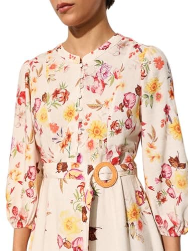 ONLY Women's Fit and Flare White Dress 4