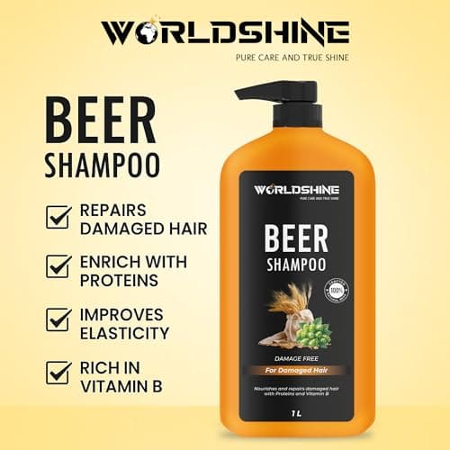 Beer Shampoo for Damaged Hair with Natural Beer Extract, Protein and Vitamin B, Paraben Free Hair Cleanser for Repair, Nourishment and Daily Care 1000 ml 4
