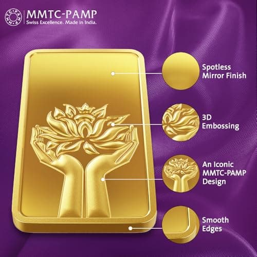 24K 999.9+ Purest Lotus Gold Bar, 10 Gram Gold Bar 5