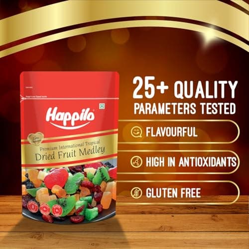 Happilo Premium International Dried Tropical Fruit Medley 200g | Healthy Snacks, Dry fruits|Wholesome & Vitamin Rich Healthy Snack | No Artificial Colors | No Preservatives 5
