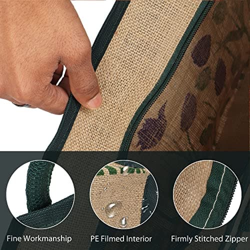 DOUBLE R BAGS Jute Eco-Friendly Tote Bag: Stylish, Spacious, and Sustainable - Perfect for Everyday Errands and Adventures! (Purple Tulip, Pack of 1) 3