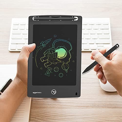 amazon basics Writing Tablet with 8.5-inch rainbow colour LCD screen and Stylus Pen for Kids & Adults (Black) 5