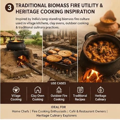 Cow Dung Cakes, Gobar Upla, 100% Natural & Handmade, for Hawan, Pooja & Agnihotra, Pack of 7 5