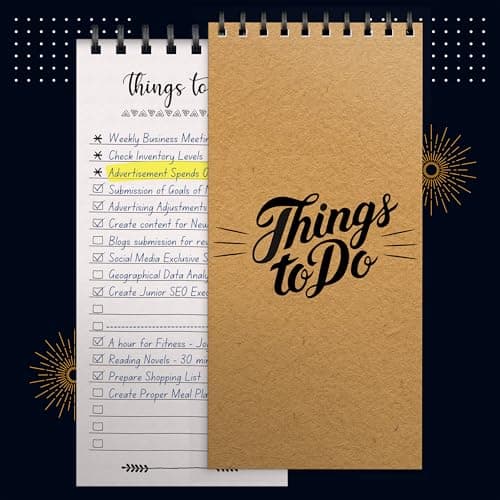 The Papier Ocean Improve Productivity Things To Do List Notepad - Daily Task Planner (Beige Craft - Spiral - Things To Do, MOQ-2), 90 Pages