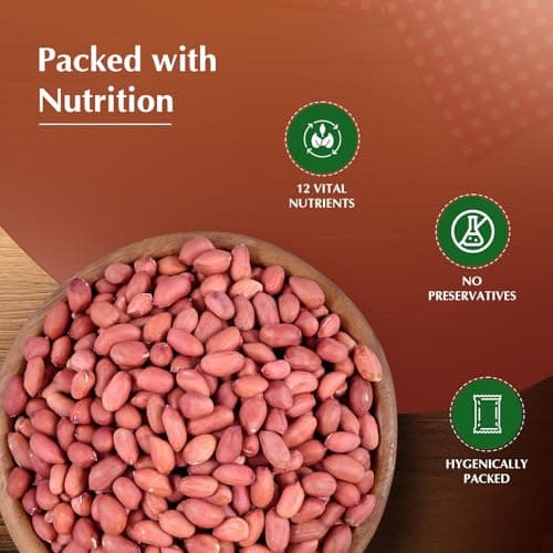 Amazon Brand - Vedaka Raw Peanuts, Pink, 1kg 4