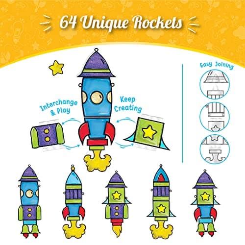 Imagimake Window Art - Rocket - 16 Pieces Glass Painting Set - Astronaut, Rover, Space Designs - Craft Kit for Boys & Girls 5 Years & Above, Multicolor 4