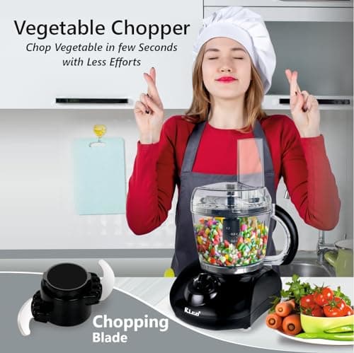 Rico 400 Watts Japanese Technology Mini Food Processor Atta Maker for Kitchen | 1 Year Warranty | Dough Kneader, Chopper, Shredder & Juicer | Black 3