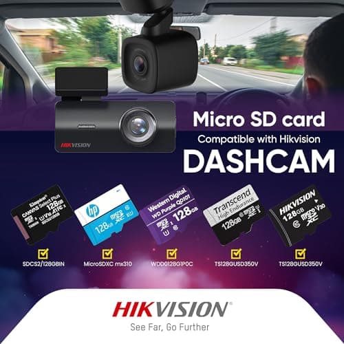Hikvision Car Dash Camera | 1080p HD Resolution | Built- in Wi-Fi | Built-in G-Sensor | Night Vision | 102° Wide Angle Lens | Emergency Recording | Upto 128GB SD Card Supported| AE-DC2018-K2 2