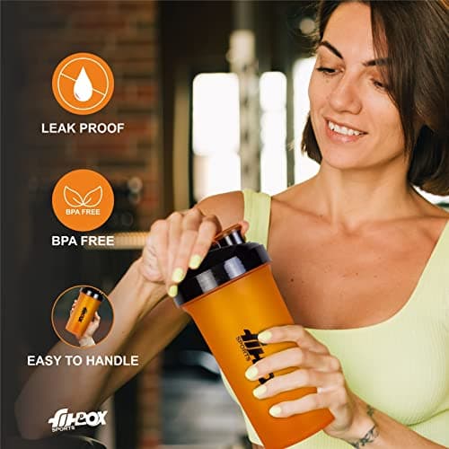 FitBox Sports Supplements Shaker Bottle for Protein, Pre - Post Workout 700ml (Blue) 5