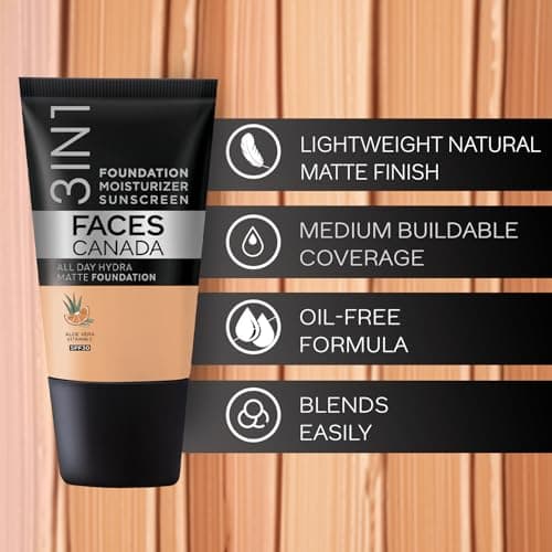 FACES CANADA Always On Glow Combo - All Day Hydra Matte Foundation - Absolute Ivory 012 (18 ml) + Strobe Cream - Rose Gold (18 ml) + Ultime Pro Makeup Fixer (50 ml) | Illuminating & Glowing Makeup Bas 4