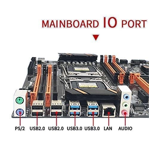 X99 Dual CPU Motherboard LGA2011 Support DDR4 ECC Memory PCB Durable with 2XE5 2697 V3 CPU 14 Core 28 Thread Processor 4